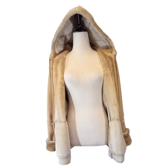 Jones NY. Faux Suede & Fur Zip Front Coat Size Medium. - Picture 5 of 8